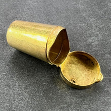 Load image into Gallery viewer, Antique French Pill Box or Miniature Etui 18K Yellow Gold Charm Pendant