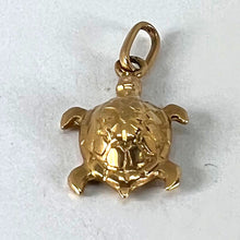 Load image into Gallery viewer, Vintage French 18K Yellow Gold Turtle Tortoise Charm Pendant