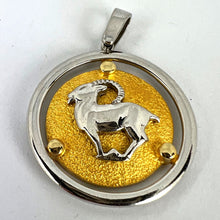 Load image into Gallery viewer, Kosun 14K Yellow White Gold Zodiac Capricorn Charm Pendant