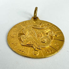 Load image into Gallery viewer, Italian Capricorn Zodiac 18K Yellow Gold Charm Pendant