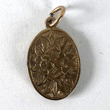 Load image into Gallery viewer, Antique 9K Yellow Gold Mirror Flowers and Leaves Charm Pendant