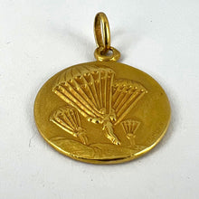 Load image into Gallery viewer, French Saint Michael Dragon Parachute Regiment 18K Yellow Gold Charm Pendant