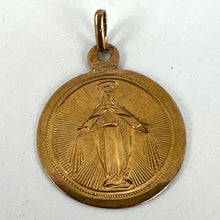 Load image into Gallery viewer, French Virgin Mary 18K Yellow Gold Charm Pendant Medal