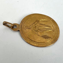 Load image into Gallery viewer, French Virgin Mary 18K Yellow Gold Charm Pendant Medal