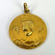 Load image into Gallery viewer, French Monnaie De Paris 18k Yellow Gold Angel of Peace Medal Pendant