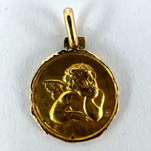 Load image into Gallery viewer, French Raphael’s Cherub 18K Yellow Gold Medal Pendant