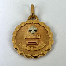 Load image into Gallery viewer, Augis French More Than Yesterday Ruby 18K Yellow Gold Love Charm Pendant