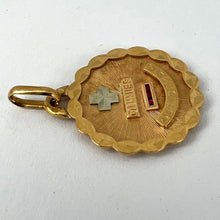 Load image into Gallery viewer, Augis French More Than Yesterday Ruby 18K Yellow Gold Love Charm Pendant