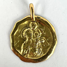 Load image into Gallery viewer, Charl Sanne French Saint Christopher 18K Yellow Gold Charm Pendant