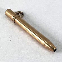 Load image into Gallery viewer, Antique Victorian Propelling Pencil 9K Rose Gold Turquoise Charm Pendant