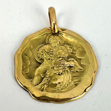 Load image into Gallery viewer, Charl Sanne French Saint Christopher 18K Yellow Gold Charm Pendant