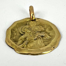 Load image into Gallery viewer, Charl Sanne French Saint Christopher 18K Yellow Gold Charm Pendant