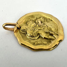 Load image into Gallery viewer, Charl Sanne French Saint Christopher 18K Yellow Gold Charm Pendant