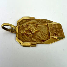 Load image into Gallery viewer, Antique French Holy Saint Christopher 18K Yellow Gold Charm Pendant