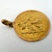 Load image into Gallery viewer, Vintage Saint Christopher 18K Yellow Gold Charm Pendant