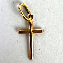 Load image into Gallery viewer, French 18K Yellow Gold Cross Charm Pendant
