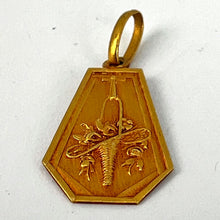 Load image into Gallery viewer, French Yellow Gold Flower Basket Charm Pendant