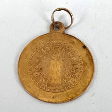 Load image into Gallery viewer, French 18K Yellow Gold Notre Dame de Lourdes Charm Pendant Medal