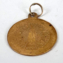Load image into Gallery viewer, French 18K Yellow Gold Notre Dame de Lourdes Charm Pendant Medal