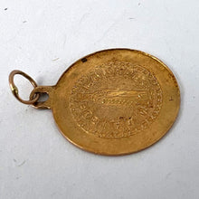 Load image into Gallery viewer, French 18K Yellow Gold Notre Dame de Lourdes Charm Pendant Medal