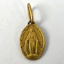 Load image into Gallery viewer, Mini Virgin Mary Miraculous Medal 18K Yellow Gold Charm Pendant