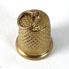 Load image into Gallery viewer, Vintage Cropp and Farr Thimble 9K Yellow Gold Charm Pendant