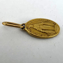 Load image into Gallery viewer, Mini Virgin Mary Miraculous Medal 18K Yellow Gold Charm Pendant