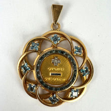 Load image into Gallery viewer, Large Augis More Than Yesterday Diamond Blue Spinel 18K Gold Love Medal Pendant
