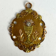 Load image into Gallery viewer, Antique French First Communion Chalice 18K Yellow Rose White Gold Charm Pendant