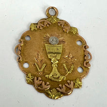Load image into Gallery viewer, Antique French First Communion Chalice 18K Yellow Rose White Gold Charm Pendant