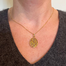Load image into Gallery viewer, Antique French 18K Yellow Gold OM/MO Initials Monogram Charm Pendant