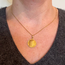 Load image into Gallery viewer, French Religious Virgin Mary 18K Yellow Gold Charm Pendant