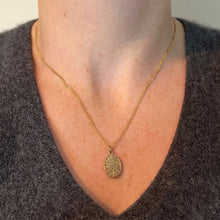 Load image into Gallery viewer, Antique 9K Yellow Gold Mirror Flowers and Leaves Charm Pendant