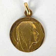 Load image into Gallery viewer, French Religious Virgin Mary 18K Yellow Gold Charm Pendant