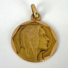Load image into Gallery viewer, French Religious Virgin Mary 18K Yellow Gold Charm Pendant