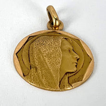 Load image into Gallery viewer, French Religious Virgin Mary 18K Yellow Gold Charm Pendant