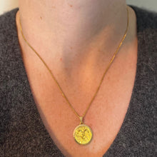 Load image into Gallery viewer, Vintage French Zodiac Ares 18K Yellow Gold Charm Pendant