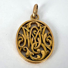 Load image into Gallery viewer, Antique French 18K Yellow Gold OM/MO Initials Monogram Charm Pendant