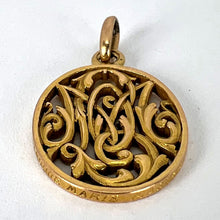 Load image into Gallery viewer, Antique French 18K Yellow Gold OM/MO Initials Monogram Charm Pendant