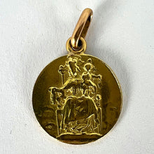 Load image into Gallery viewer, French Sacred Heart Madonna and Child 18K Yellow Gold Medal Pendant