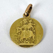 Load image into Gallery viewer, French Sacred Heart Madonna and Child 18K Yellow Gold Medal Pendant