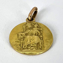 Load image into Gallery viewer, French Sacred Heart Madonna and Child 18K Yellow Gold Medal Pendant