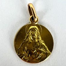 Load image into Gallery viewer, French Sacred Heart Madonna and Child 18K Yellow Gold Medal Pendant