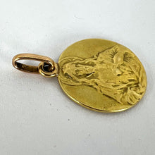Load image into Gallery viewer, French Sacred Heart Madonna and Child 18K Yellow Gold Medal Pendant