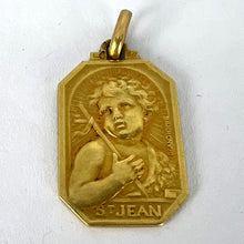 Load image into Gallery viewer, French Saint John the Baptist Jean 18K Yellow Gold Charm Pendant