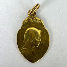 Load image into Gallery viewer, French Religious Virgin Mary 18K Yellow Gold Medal Pendant