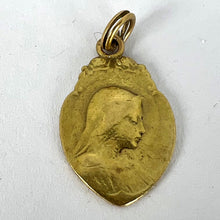 Load image into Gallery viewer, French Religious Virgin Mary 18K Yellow Gold Medal Pendant