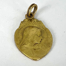 Load image into Gallery viewer, French Religious Virgin Mary 18K Yellow Gold Medal Pendant