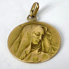 Load image into Gallery viewer, French Religious Virgin Mary 18K Yellow Gold Medal Pendant