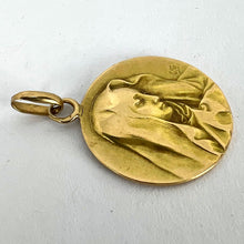 Load image into Gallery viewer, French Religious Virgin Mary 18K Yellow Gold Medal Pendant